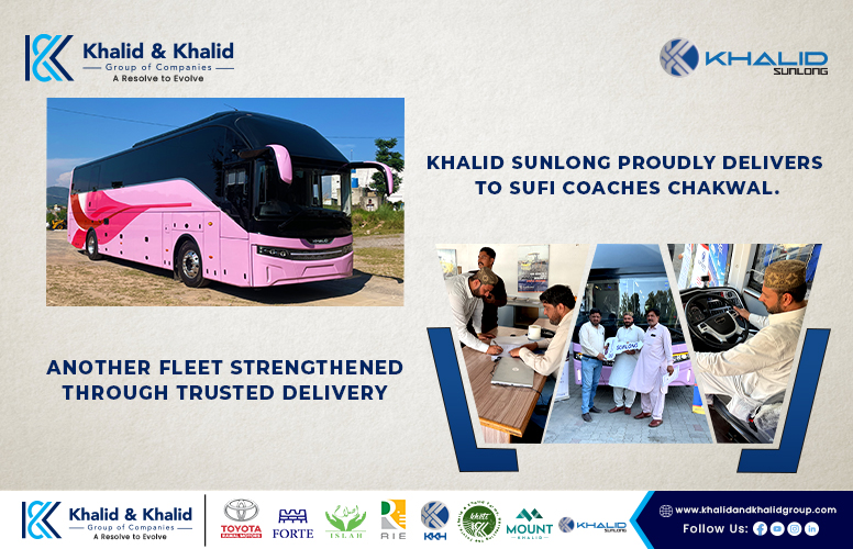 Khalid Sunlong × Sufi Coaches Chakwal - New bus delivered, built for performance & comfort.