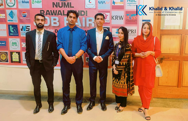 Khalid and Khalid Group of Companies Connects with Rising Talent at NUML Job Fair May 2024.
